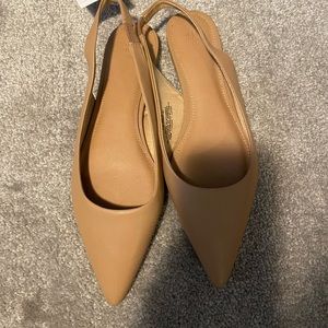 H&M flat tan pointed slingbacks. 2023 spring- sold out online! Unworn. Size 8